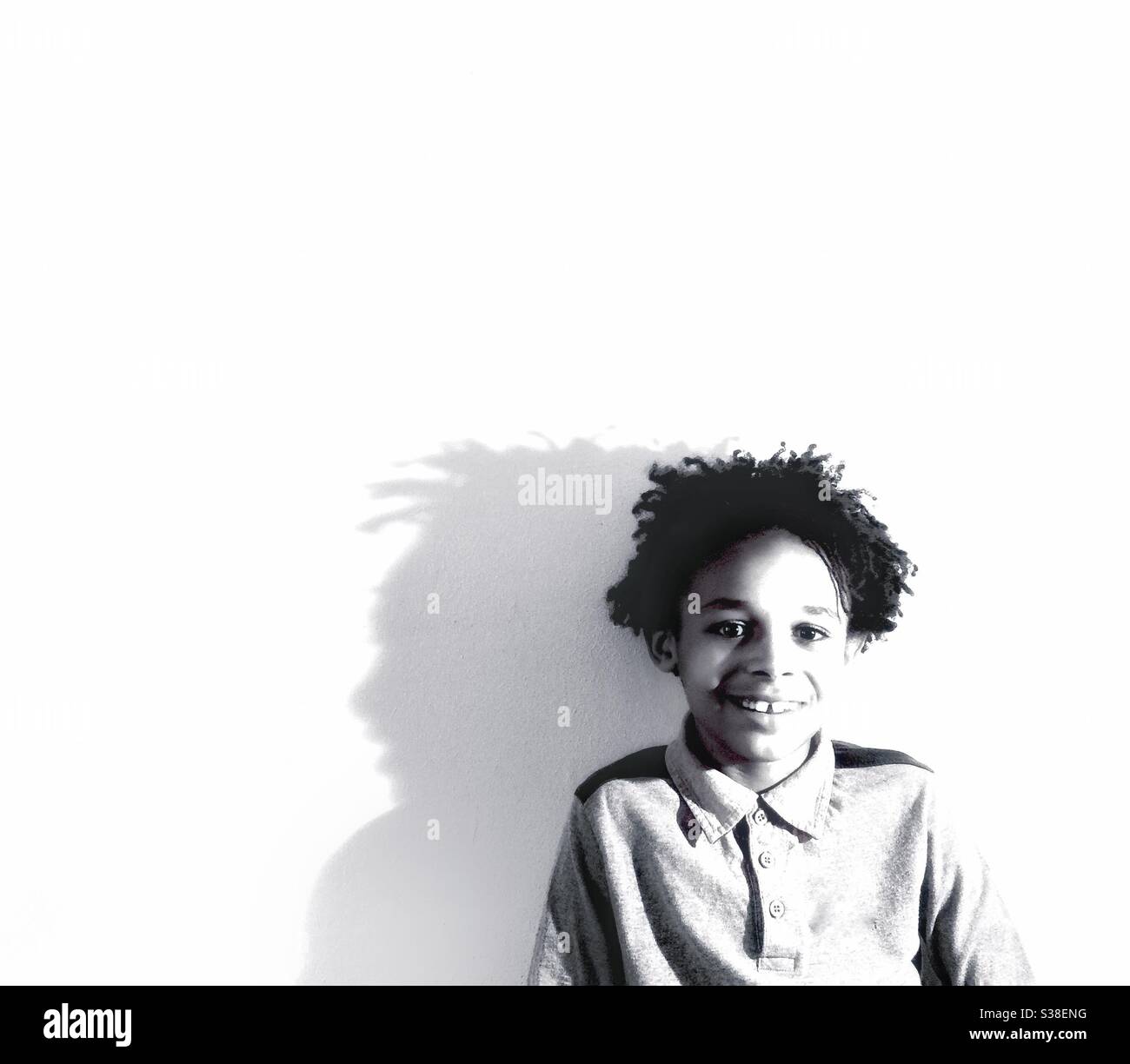 A smiling boy. - Smartphone Captured Stock Image