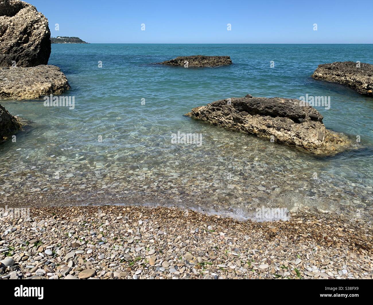 San Nicola beach in Vasto, Italy. - Smartphone Captured Stock Image