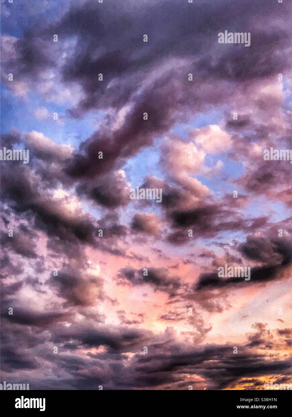 Dramatic night sky. - Smartphone Captured Stock Image Dramatic night sky. - Smartphone Captured Stock Image