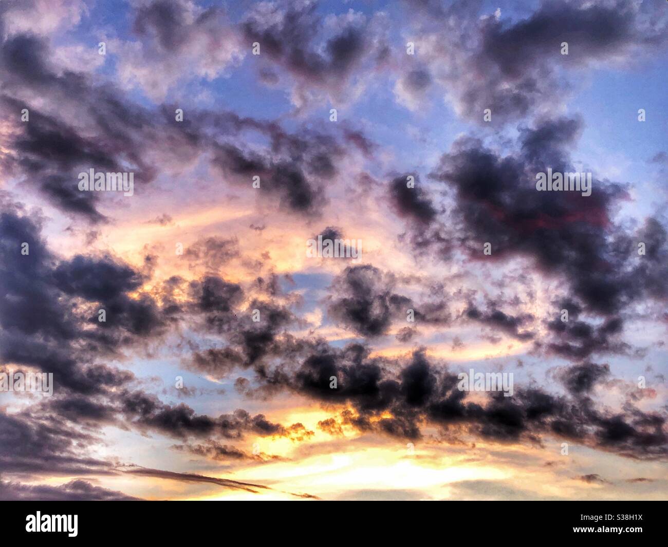 Dramatic night sky. Stock Photo