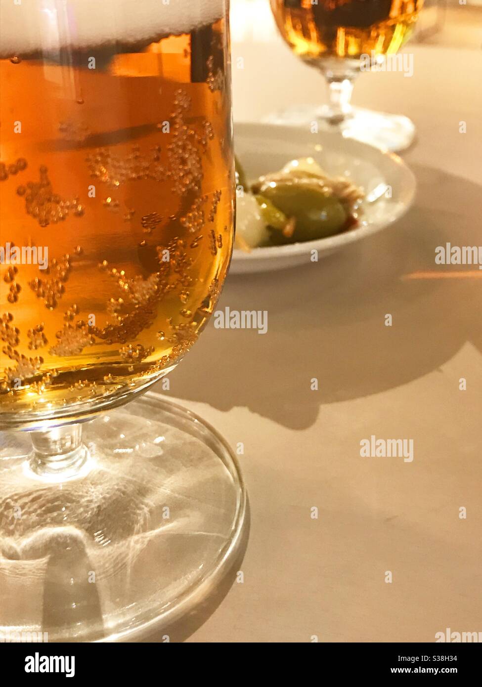 Glasses of beer - Smartphone Captured Stock Image