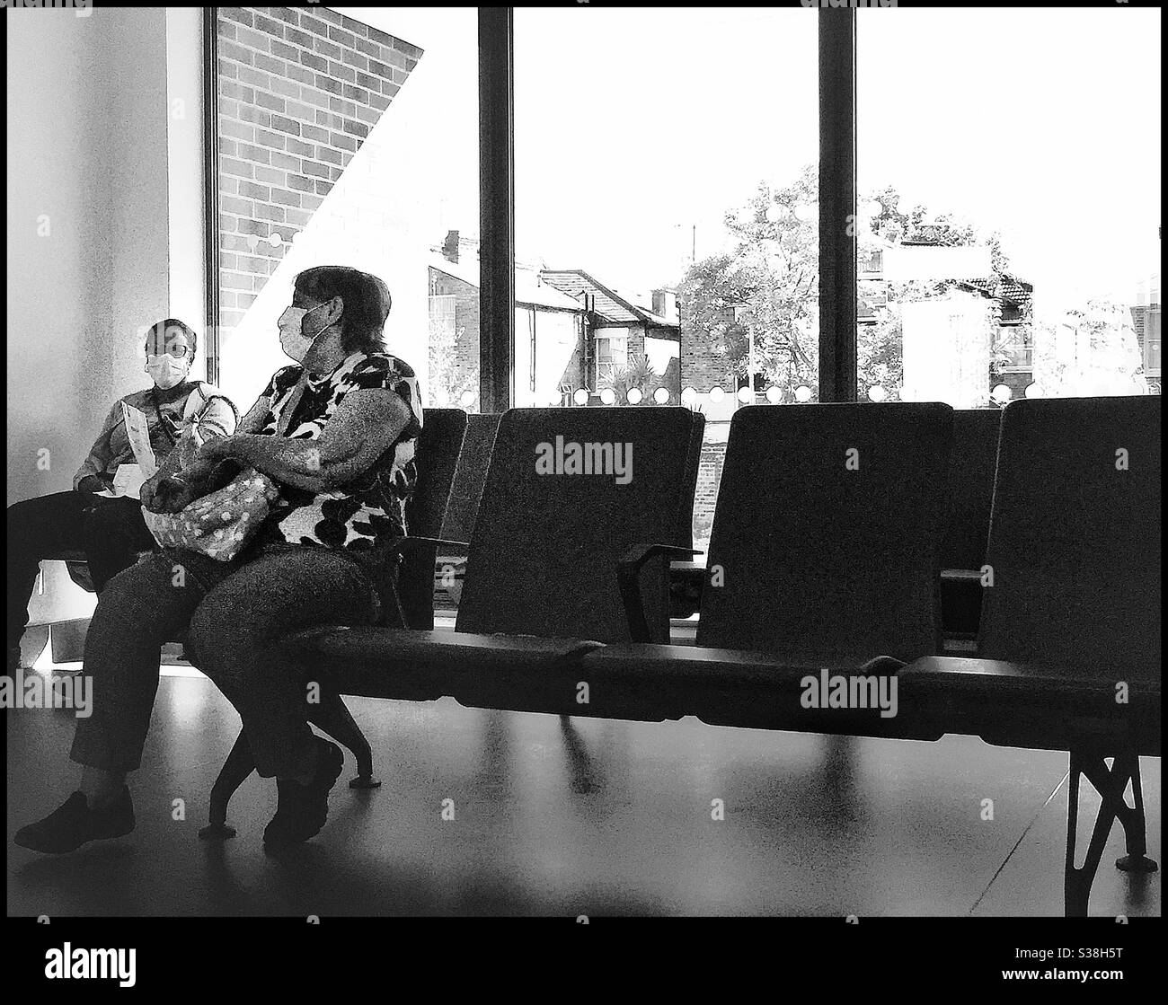 Hospital waiting room. - Smartphone Captured Stock Image