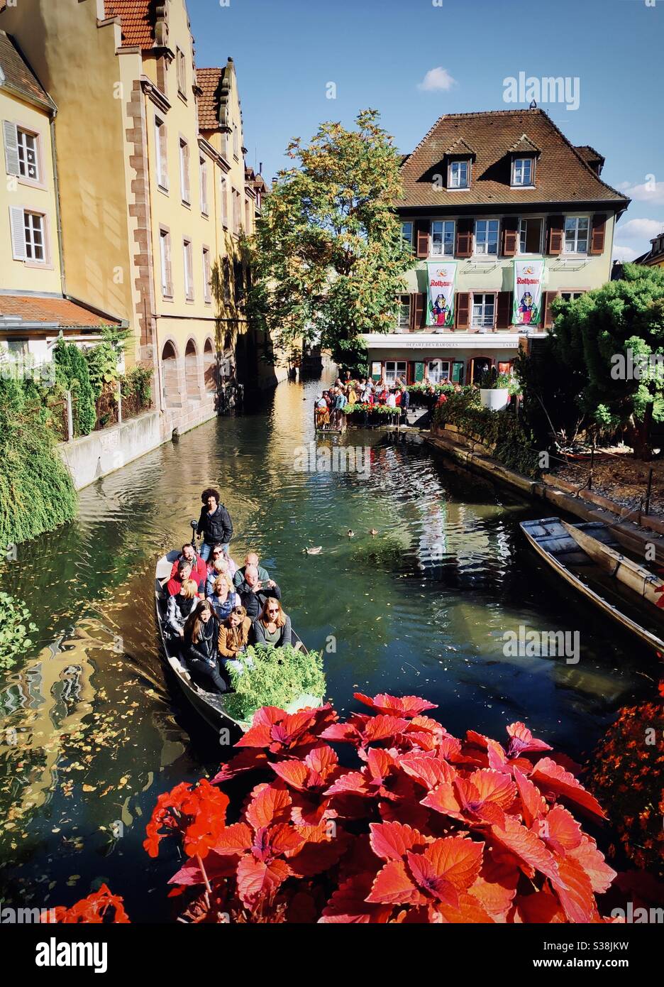 Tourists enjoying boat ride in the historic city Colmar in France Stock  Photo - Alamy