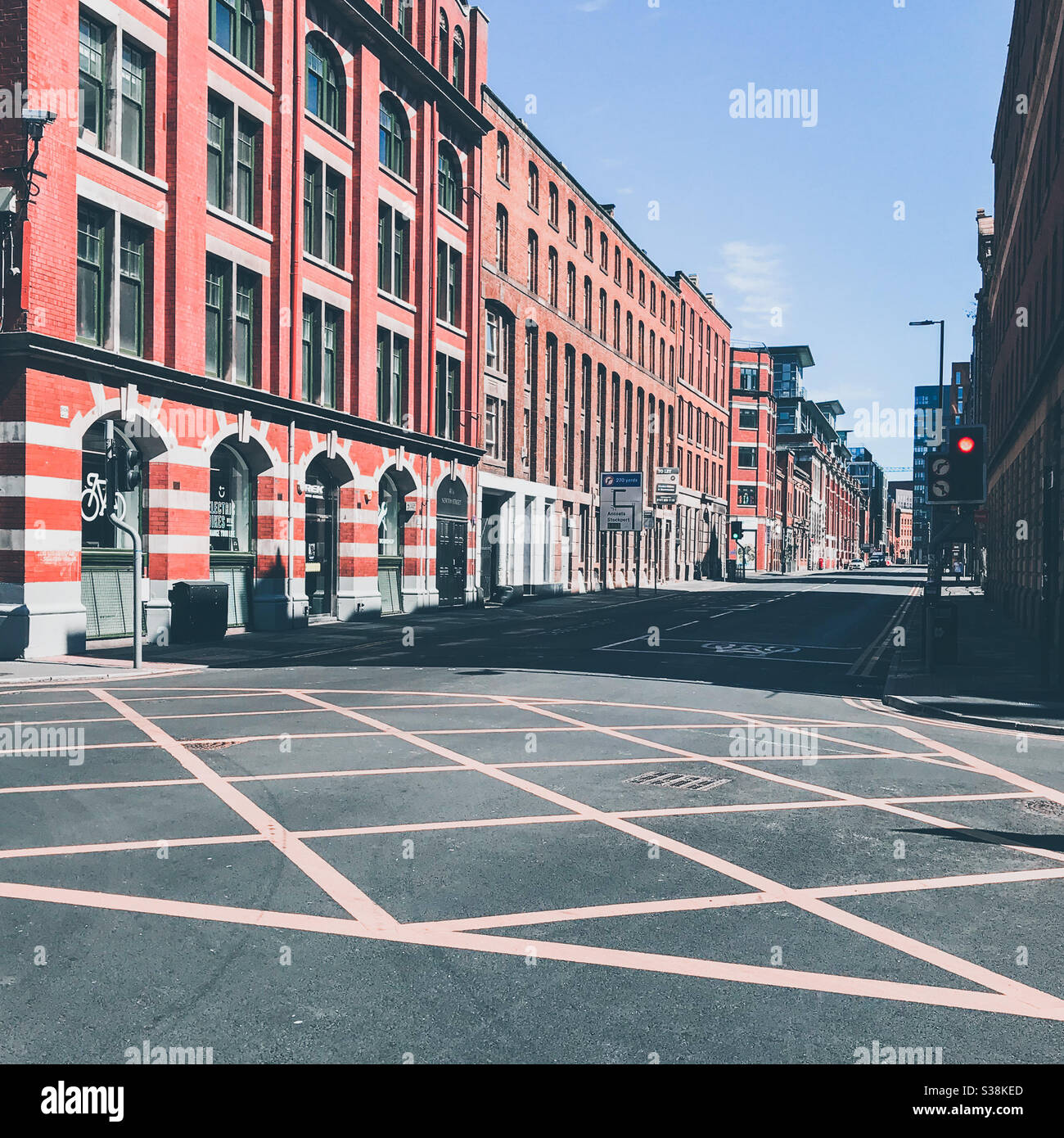 Manchester’s Northern Quarter during lockdown - Smartphone Captured Stock Image