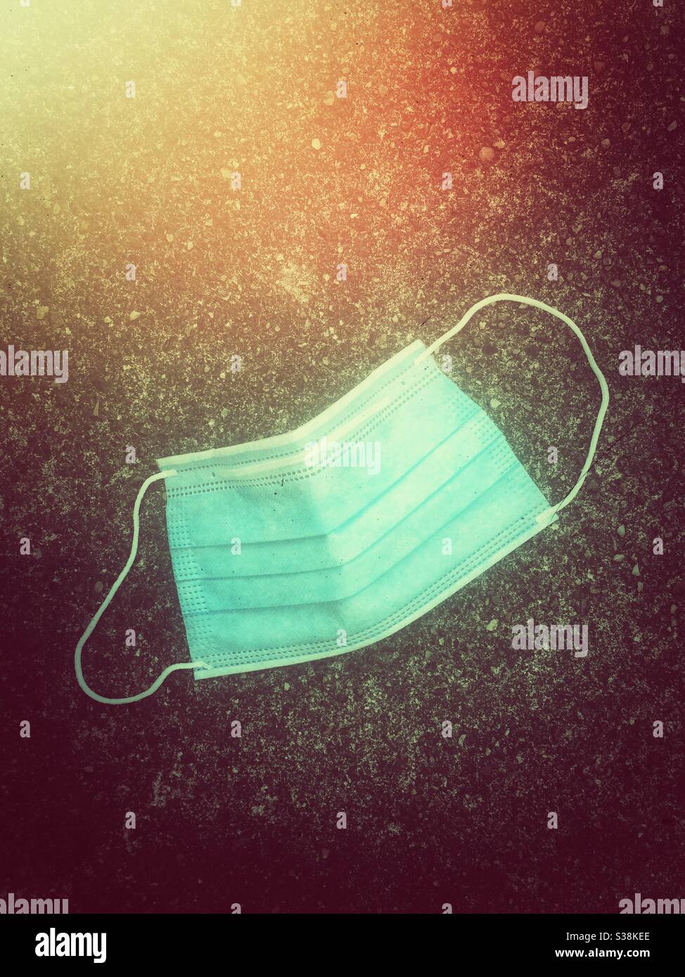 Discarded disposable mask. - Smartphone Captured Stock Image