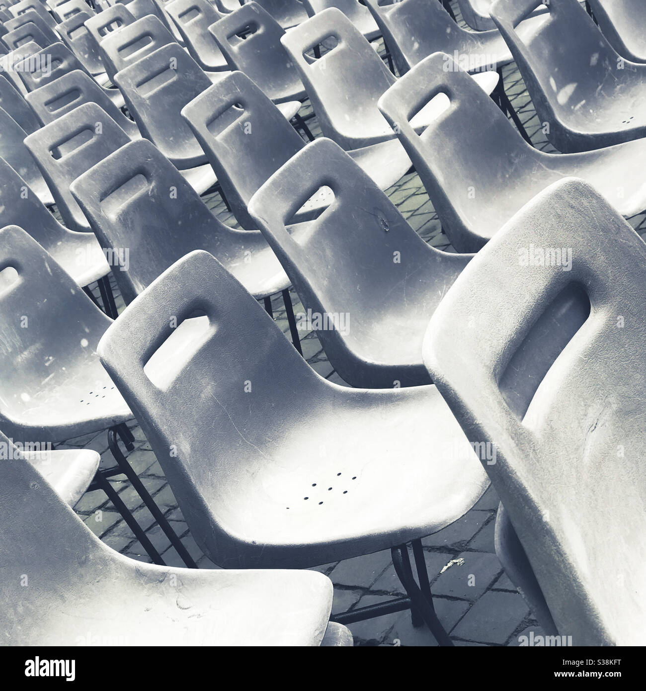 Stackable chairs - Smartphone Captured Stock Image