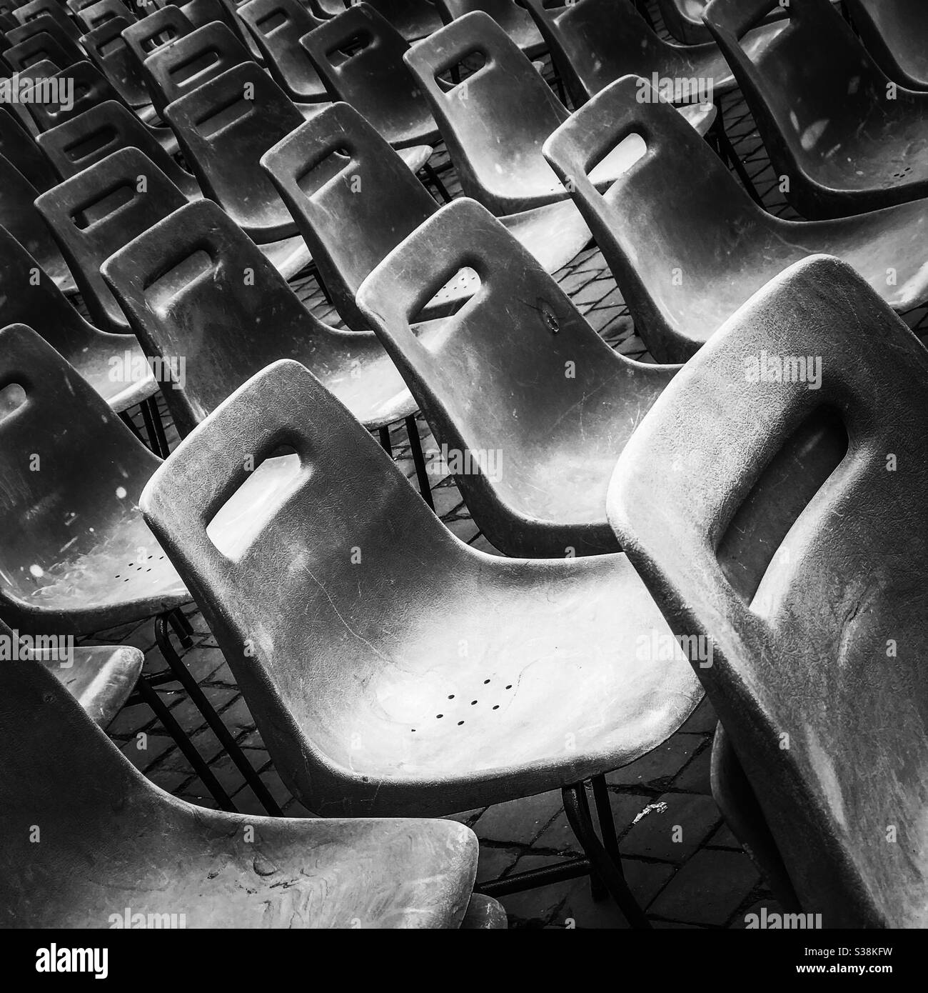 Stackable chairs - Smartphone Captured Stock Image