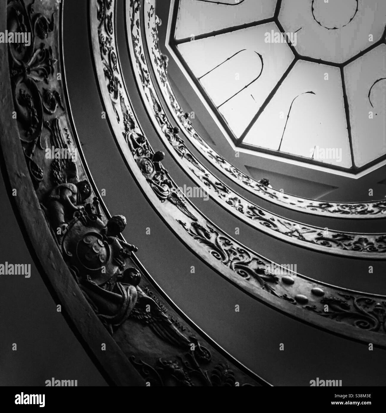 Spiral staircase at the Vatican museum, Rome - Smartphone Captured Stock Image