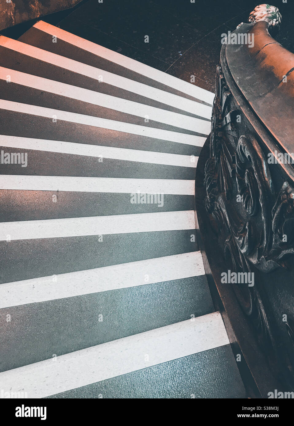Spiral staircase at the Vatican museum, Rome - Smartphone Captured Stock Image