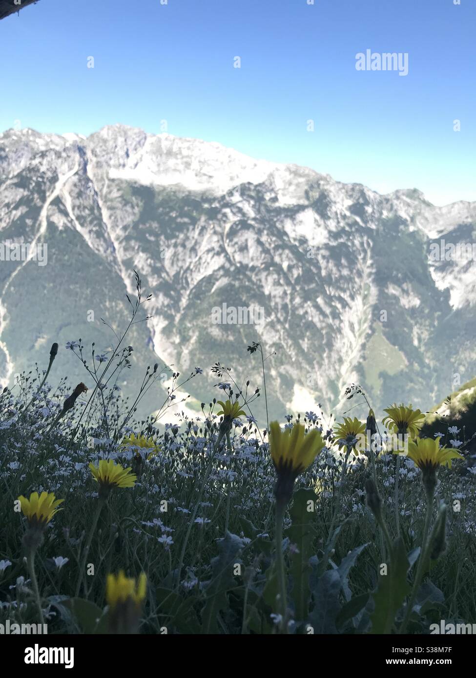 Day in Austria Alps mountains Stock Photo
