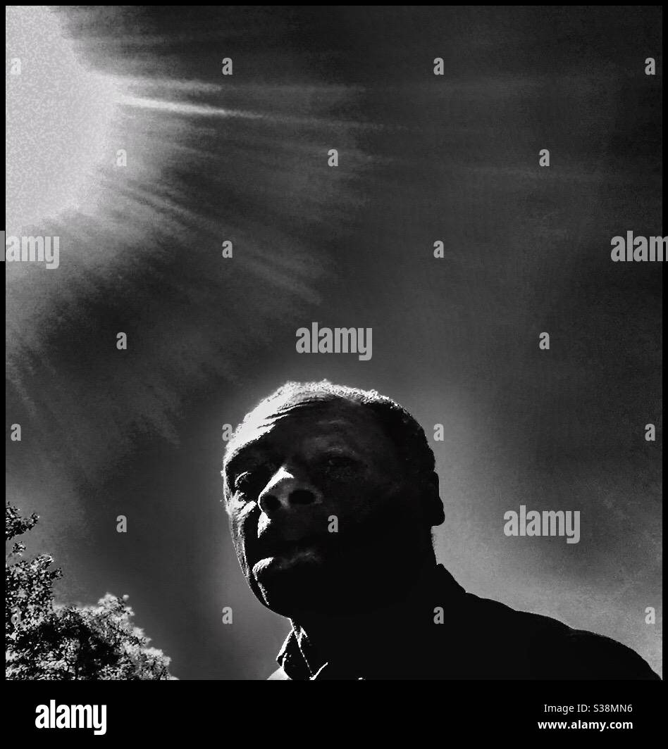 Portrait of a Black man. - Smartphone Captured Stock Image