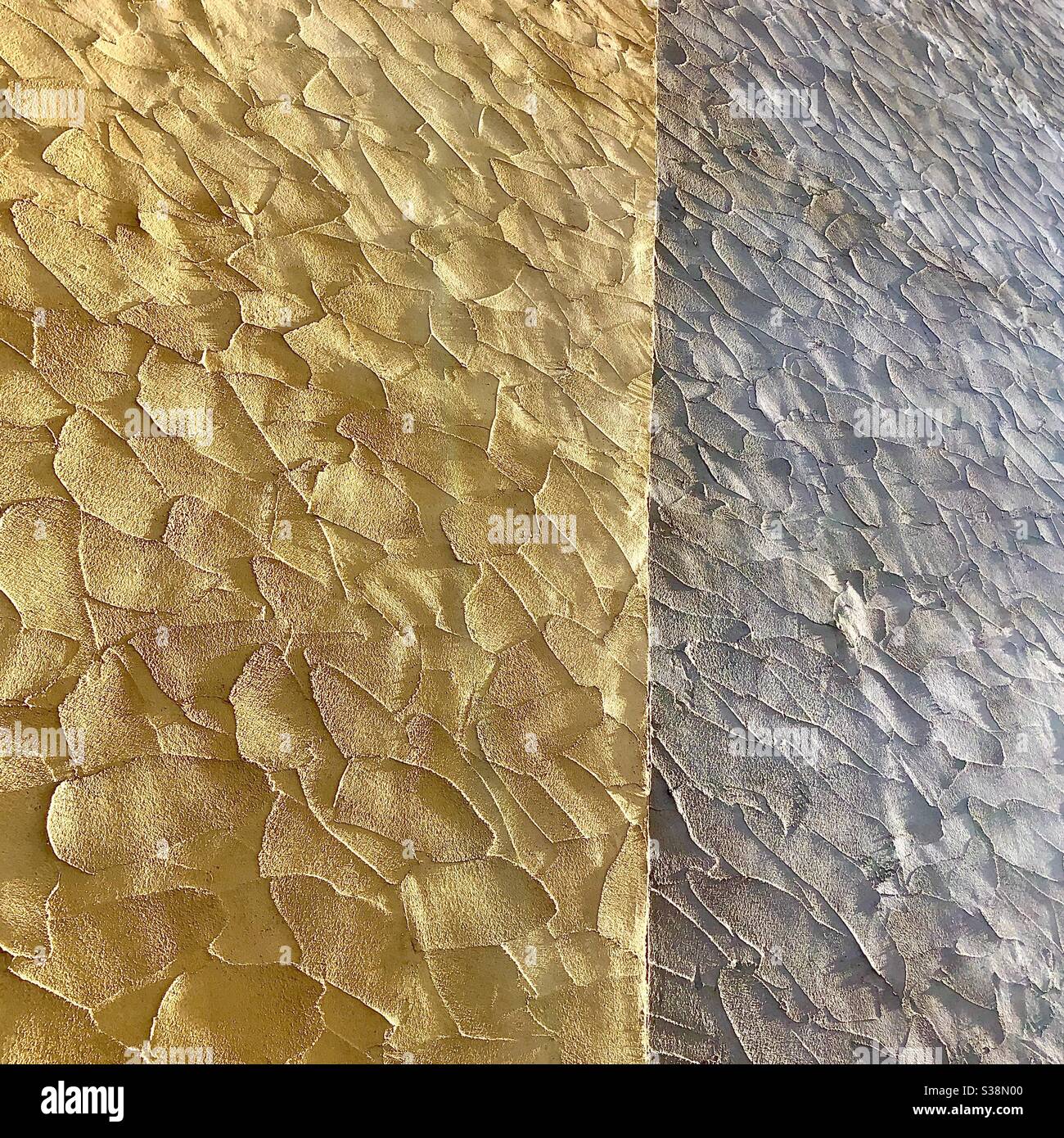 Texture applied to plaster on wall of house in Nantes, Loire-Atlantique, France, - Smartphone Captured Stock Image