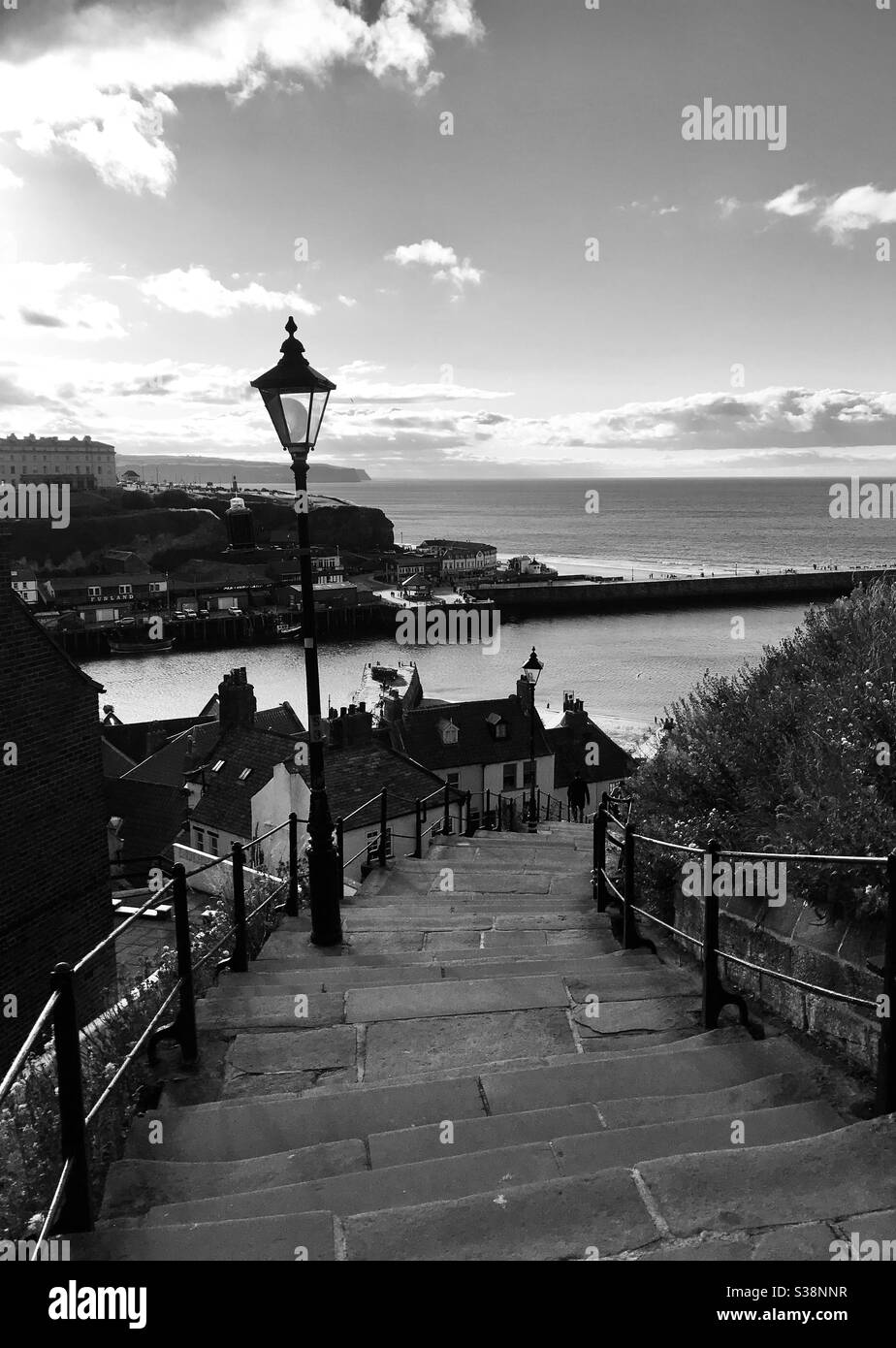 Whitby Bay 199 Abbey steps - Smartphone Captured Stock Image Whitby Bay 199 Abbey steps - Smartphone Captured Stock Image