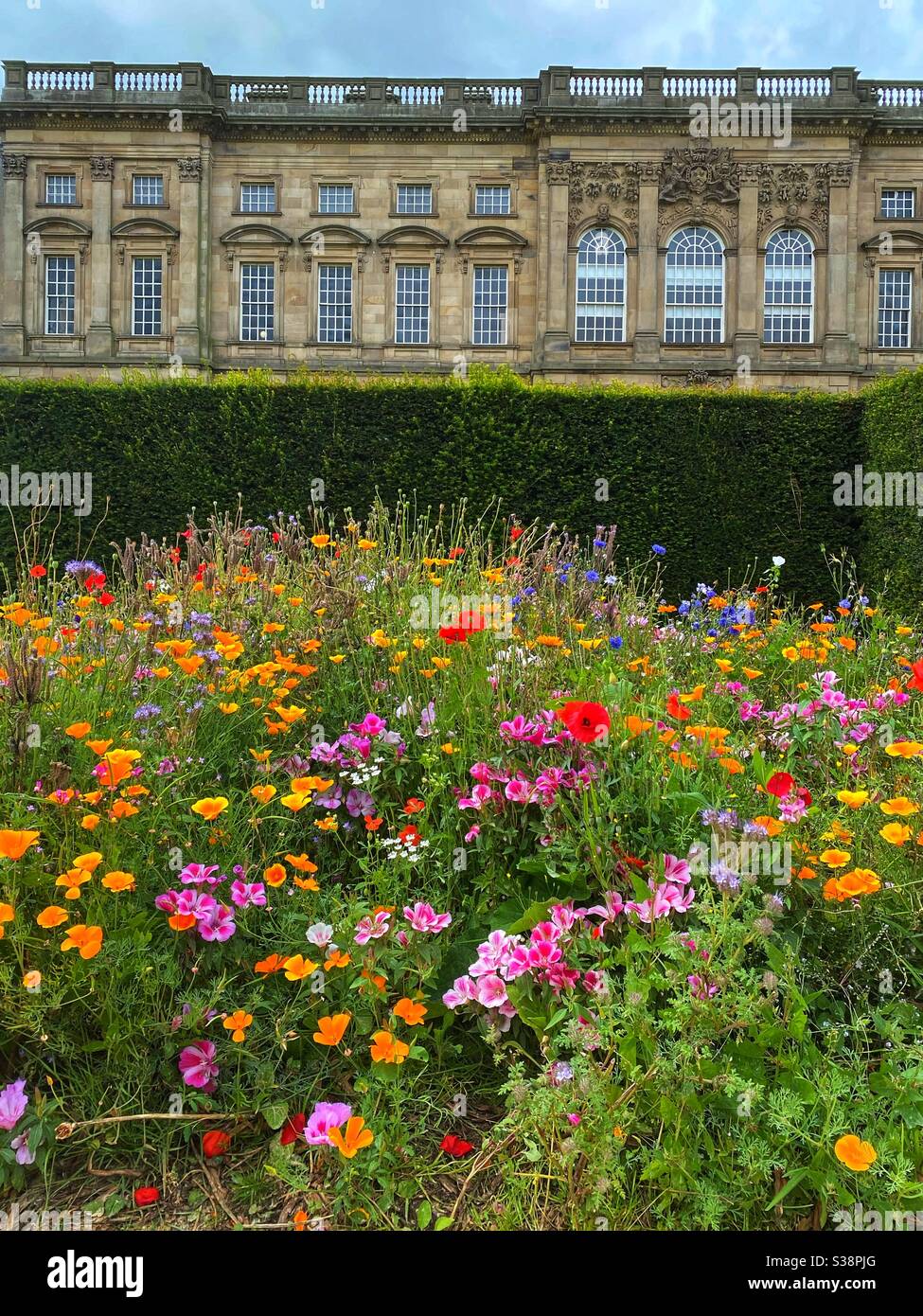 Sir John Arnold gardens outside Mansion house at Wentworth castle