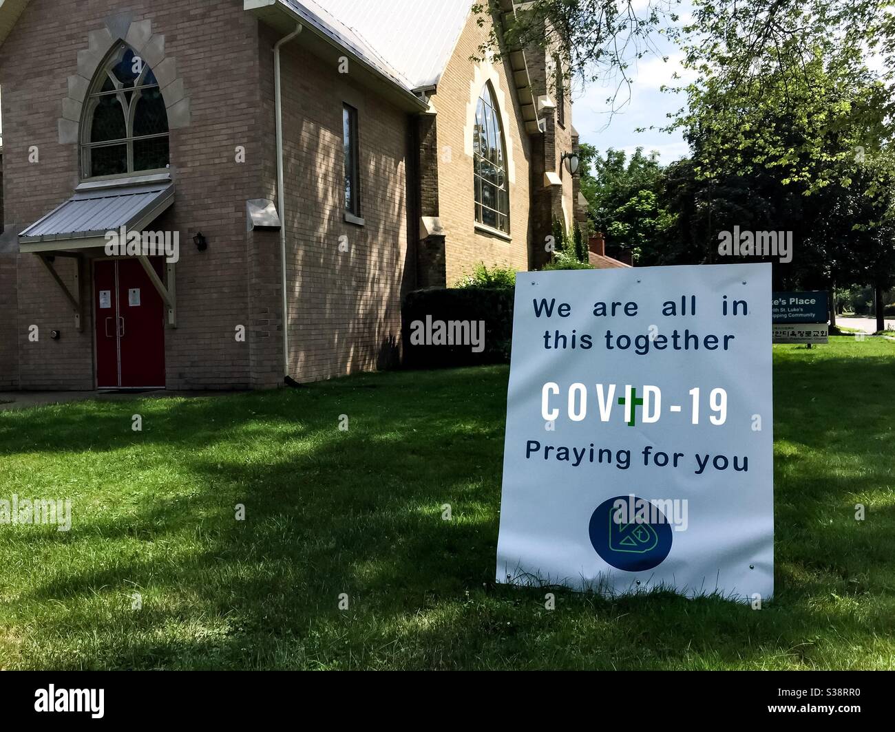 Prayer in the time of Covid - Smartphone Captured Stock Image
