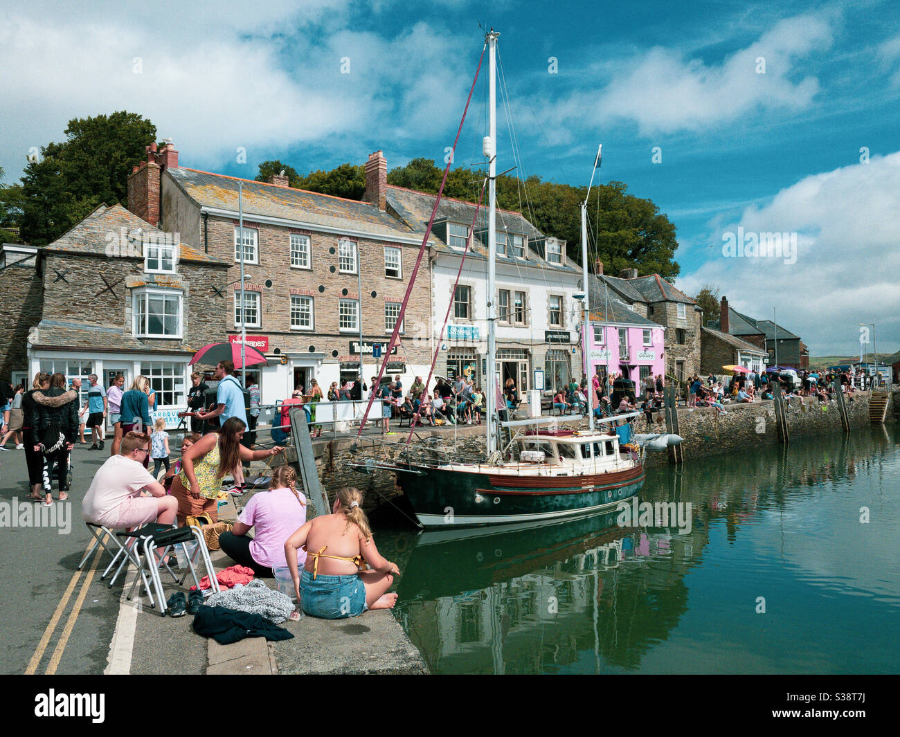 Crabbing at Padstow - Smartphone Captured Stock Image