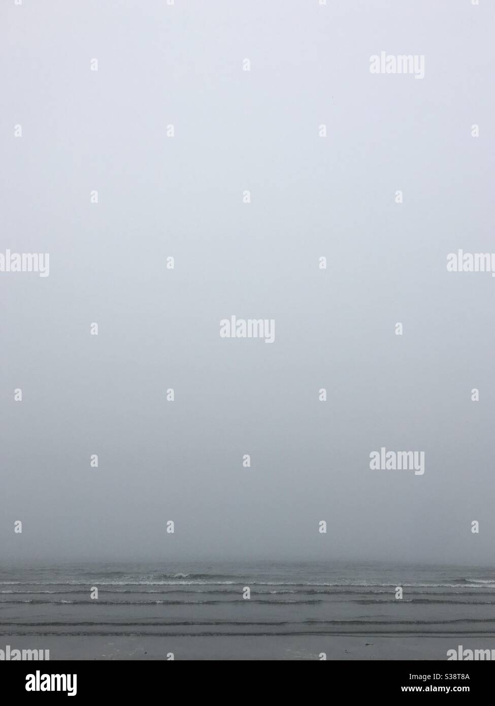 Misty grey seascape - Smartphone Captured Stock Image