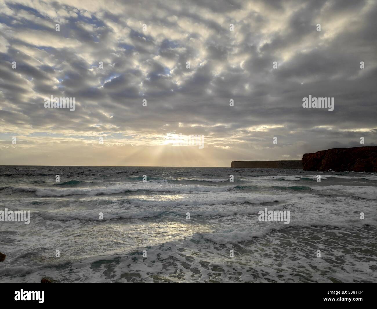 An unknown beach near Lagos in Portugal - Smartphone Captured Stock Image