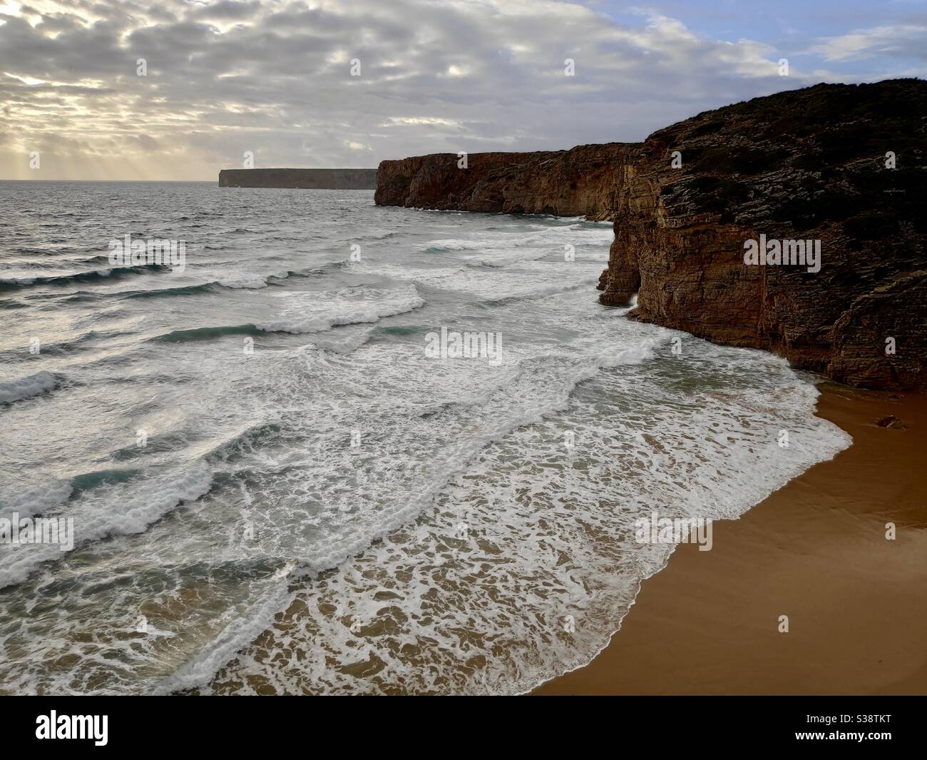 An unknown beach near Lagos in Portugal - Smartphone Captured Stock Image