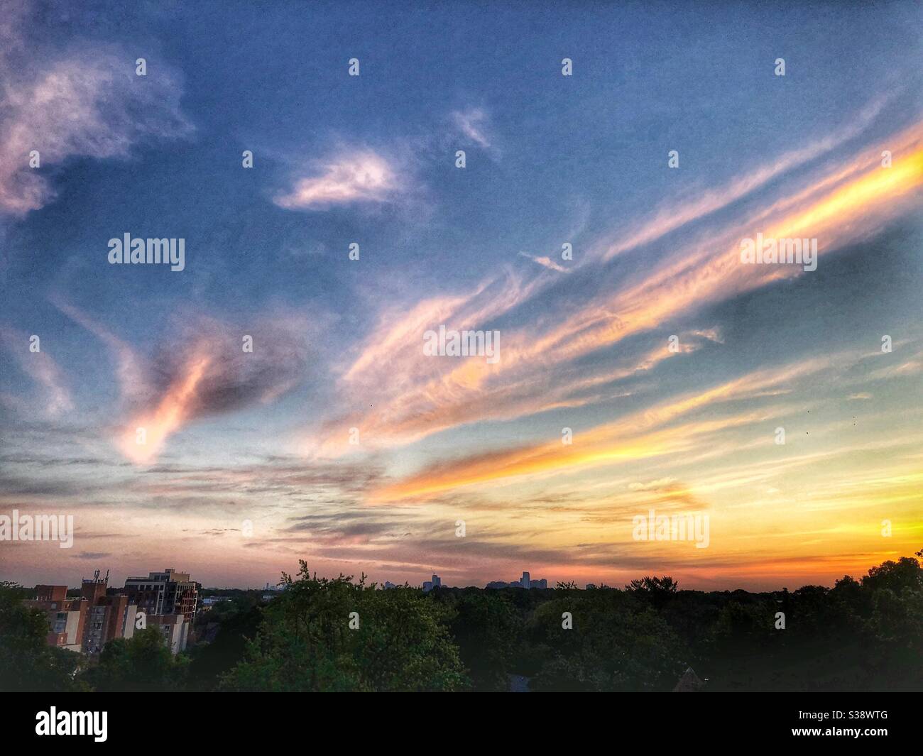 Evening sunset. Stock Photo