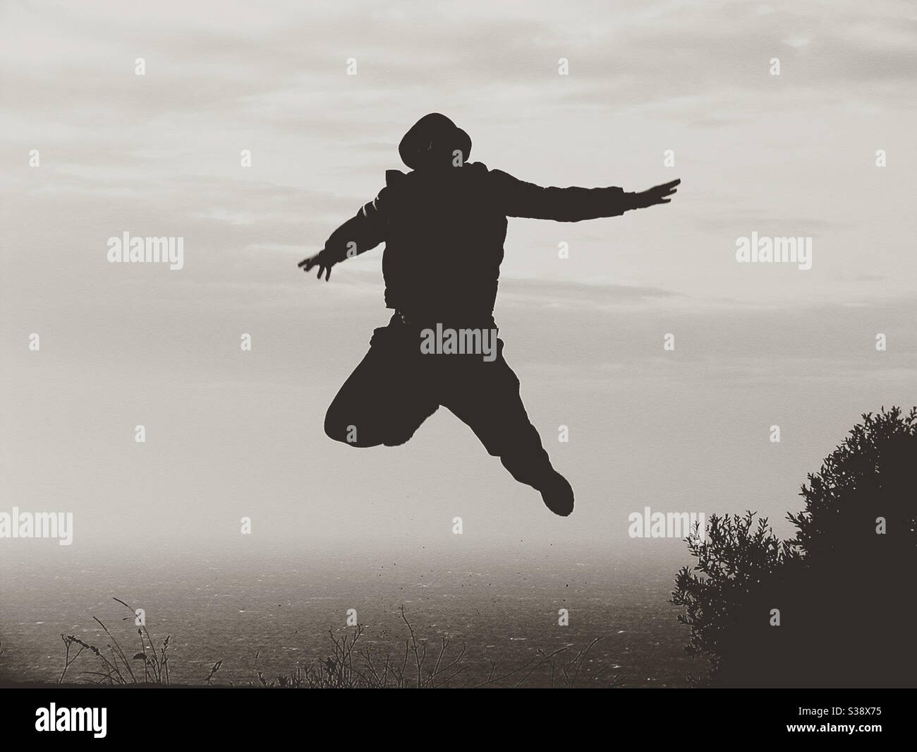 Jump on air - Smartphone Captured Stock Image