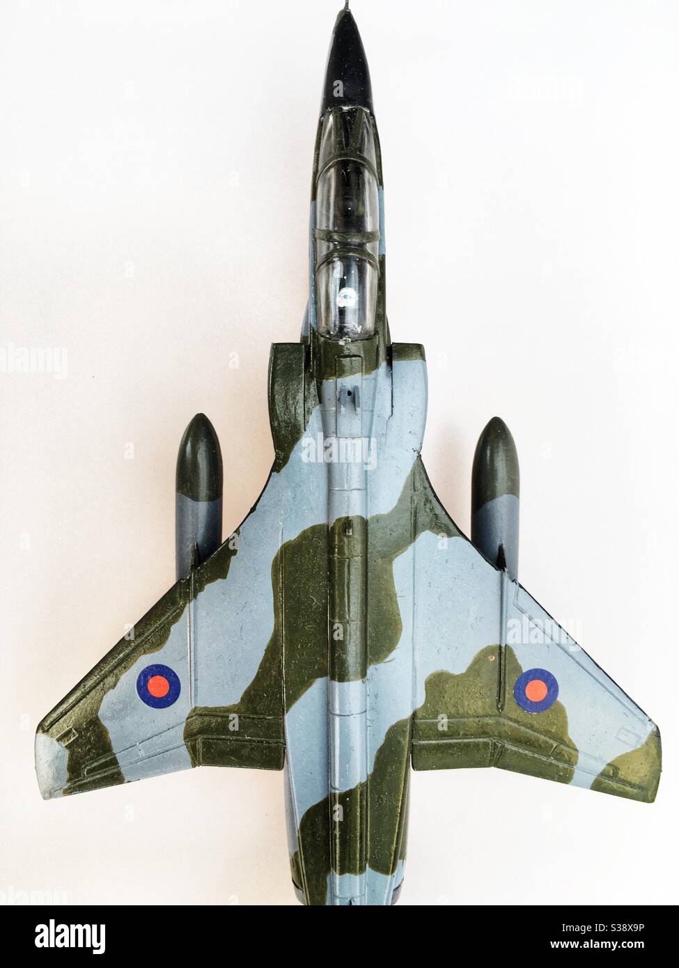Jaguar fighter jet plastic model aircraft - Smartphone Captured Stock Image