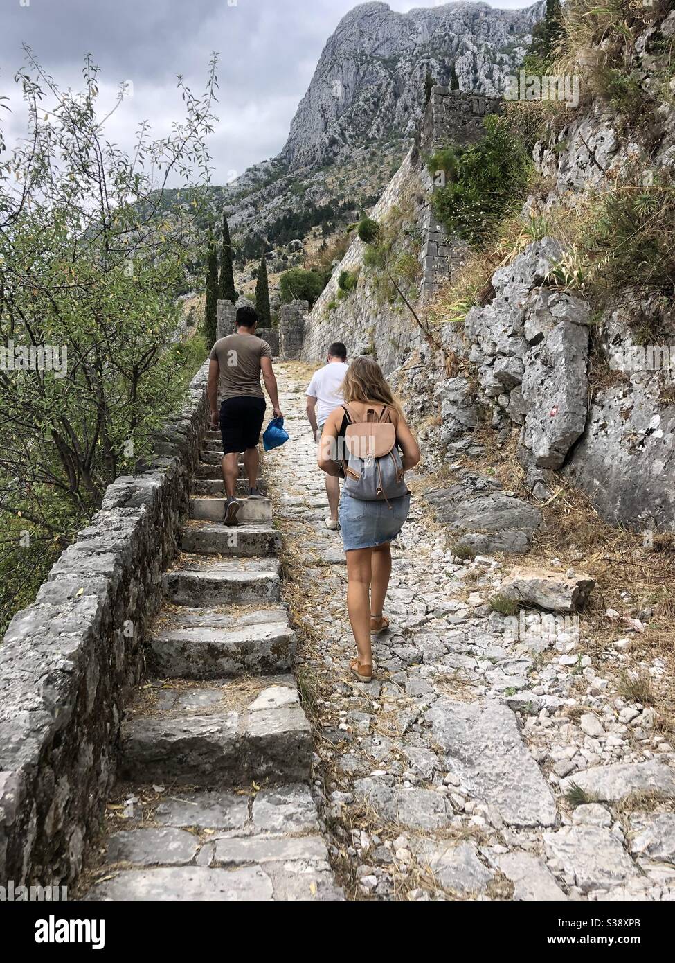 Hiking kotor ruins in Montenegro - Smartphone Captured Stock Image