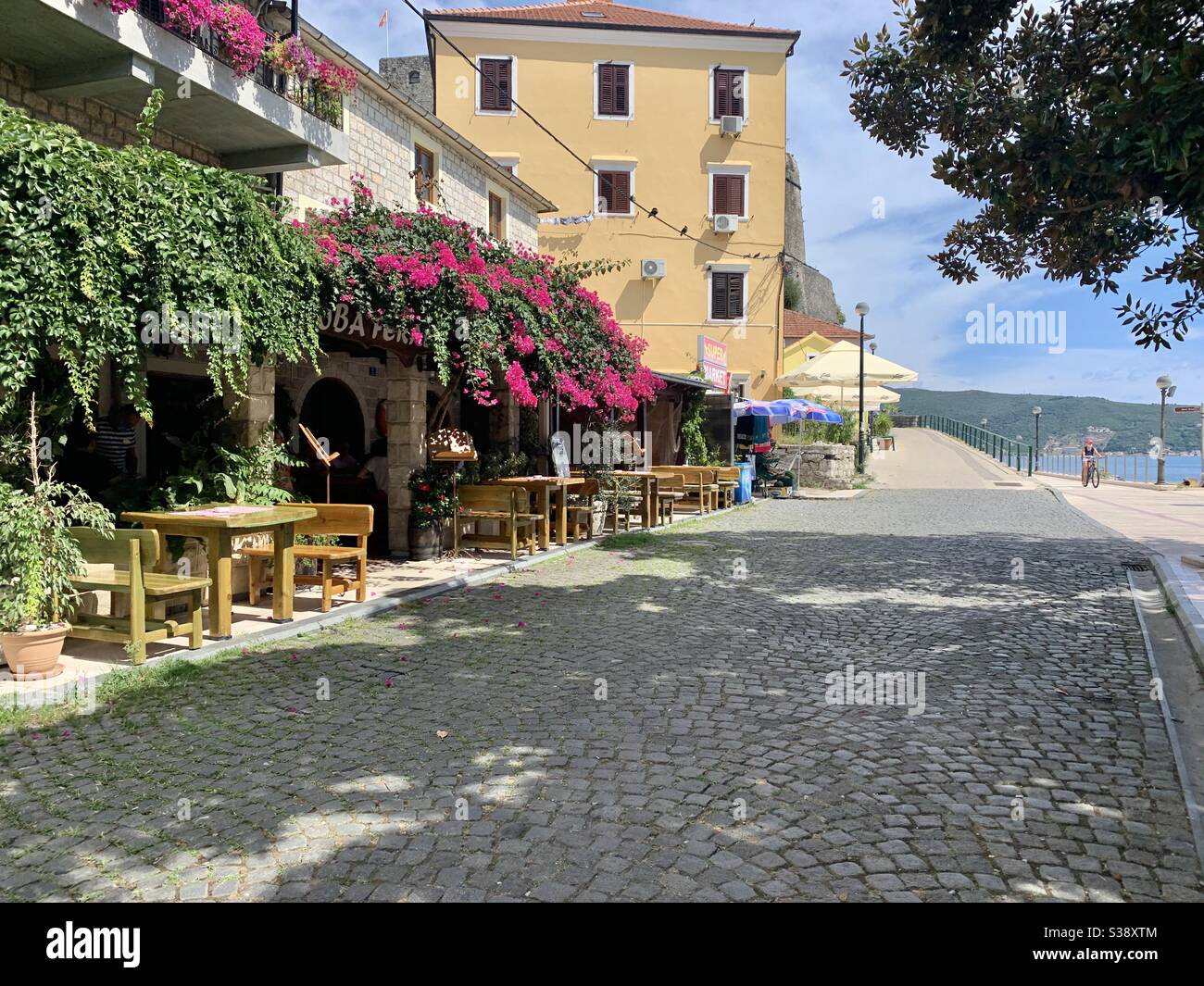 Promende along the coast at Herceg novi - Smartphone Captured Stock Image