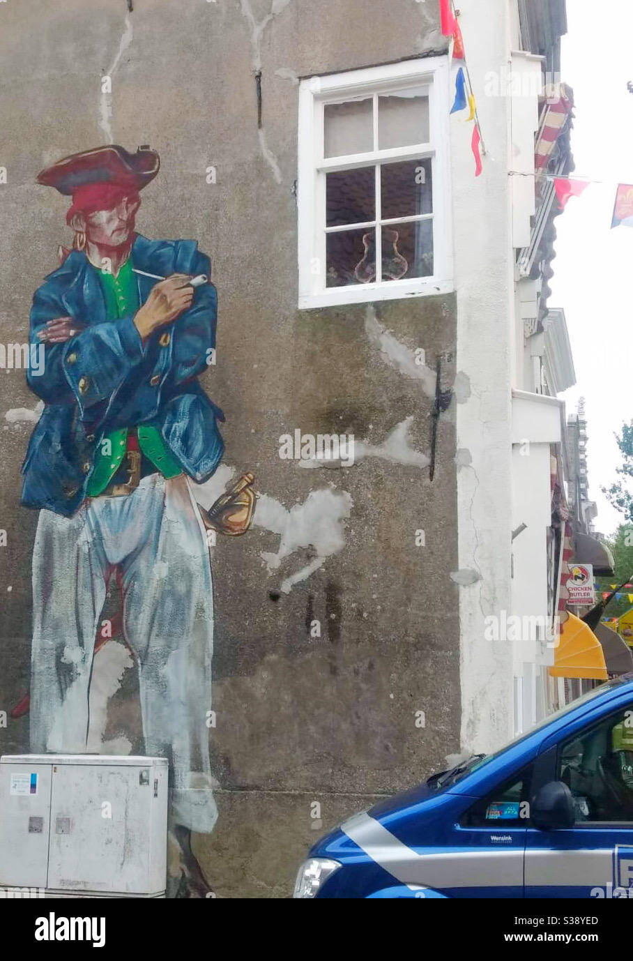 Streetart Graffiti in Netherlands, Harlem. - Smartphone Captured Stock Image