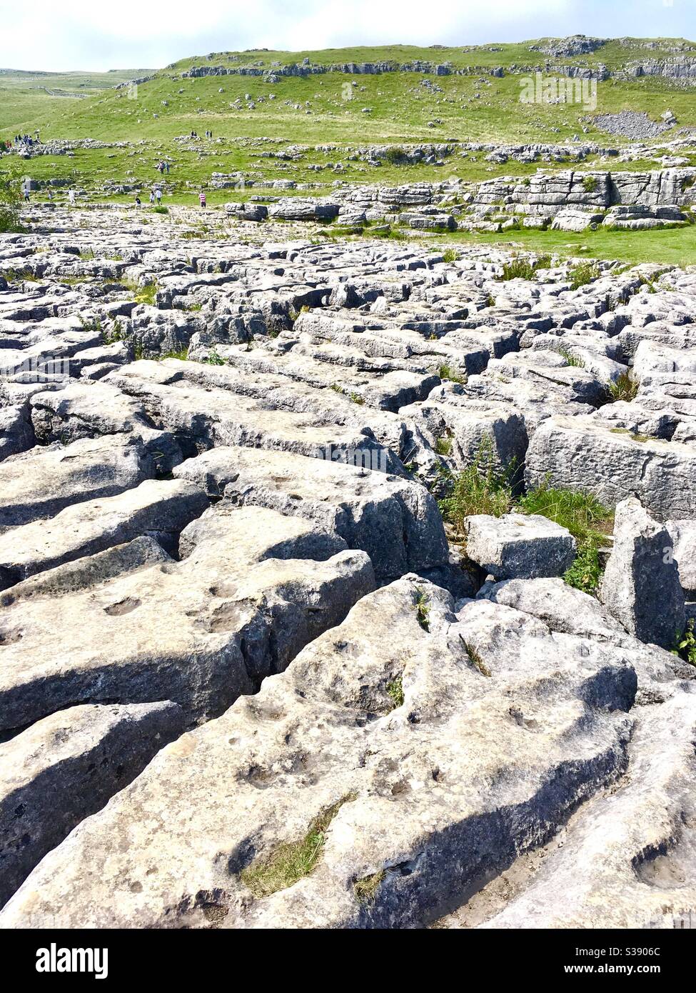 Limestone pavement Malham Cove - Smartphone Captured Stock Image