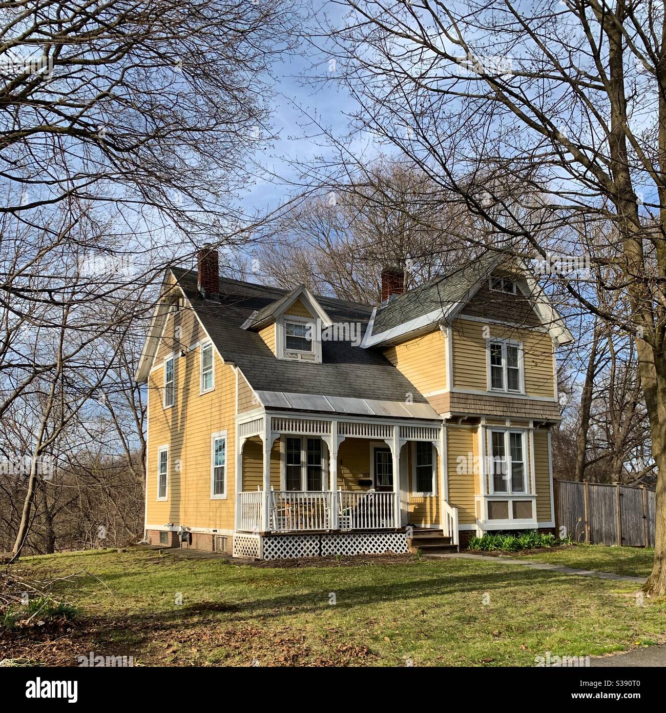 A home in Greenfield, Massachusetts, United States - Smartphone Captured Stock Image