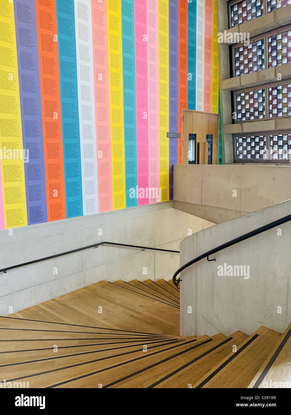 Colourful spiral staircase at the Tate modern - Smartphone Captured Stock Image