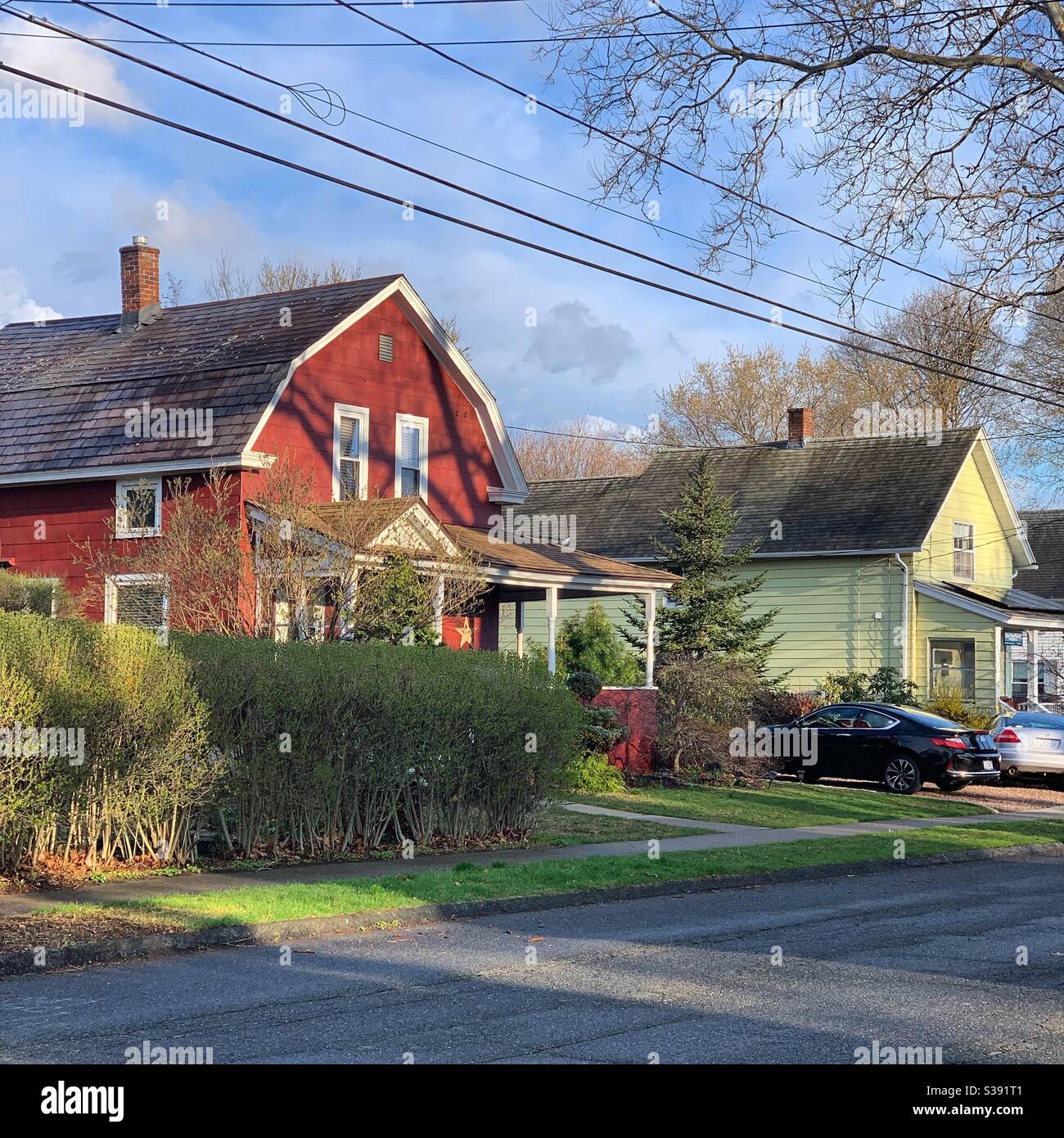 Homes in Greenfield, Massachusetts, United States - Smartphone Captured Stock Image