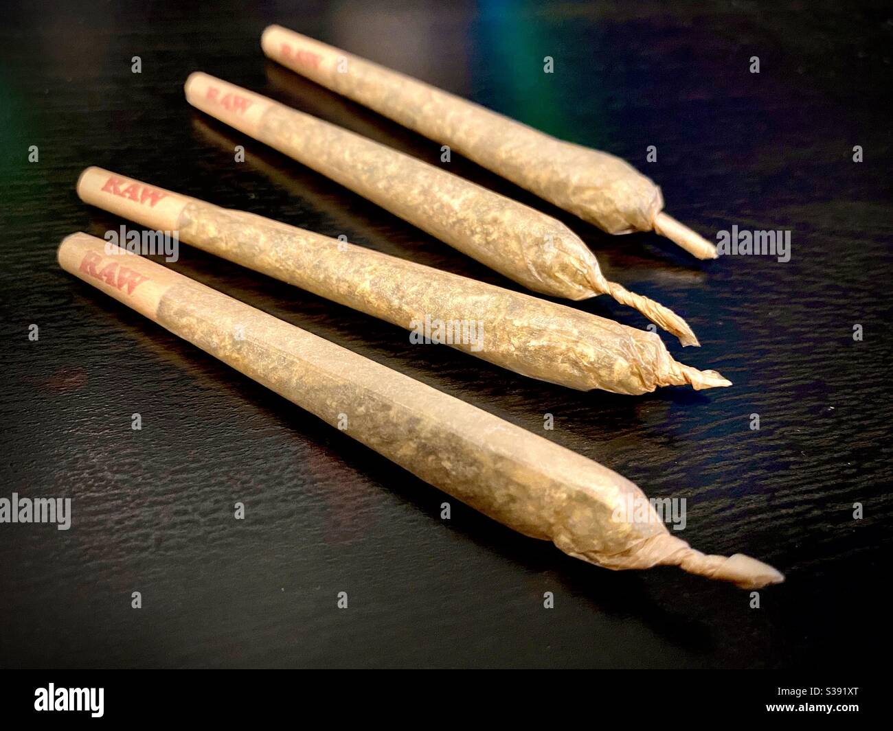 Pre-roll tubes for consumer-ready strain-specific flavored marijuana joints  sold online or through a dispensary; Jetpacks and Cru Littles brands Stock  Photo - Alamy