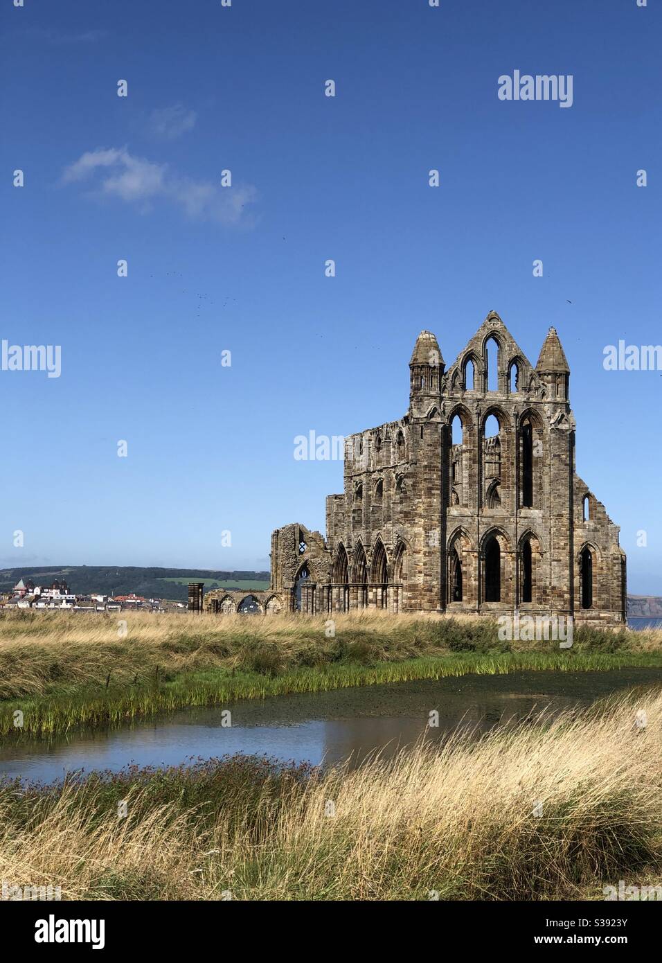 Whitby Abbey ruins Stock Photo