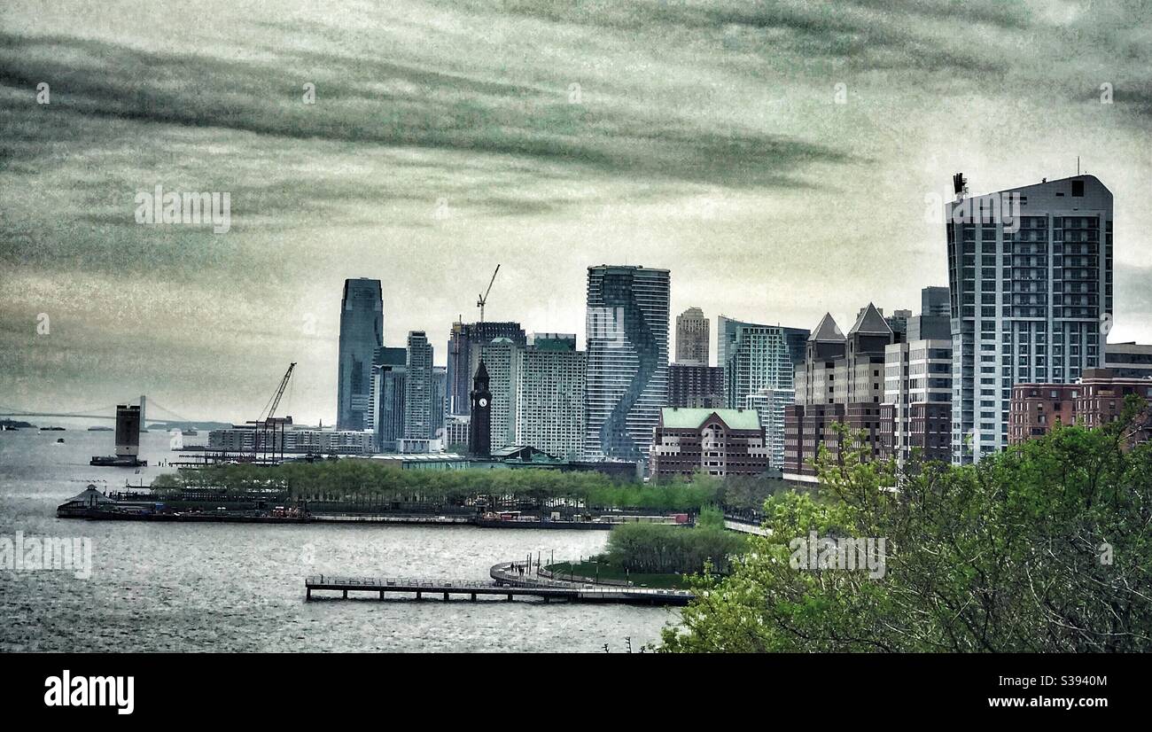 Hoboken and Jersey City skyline Stock Photo
