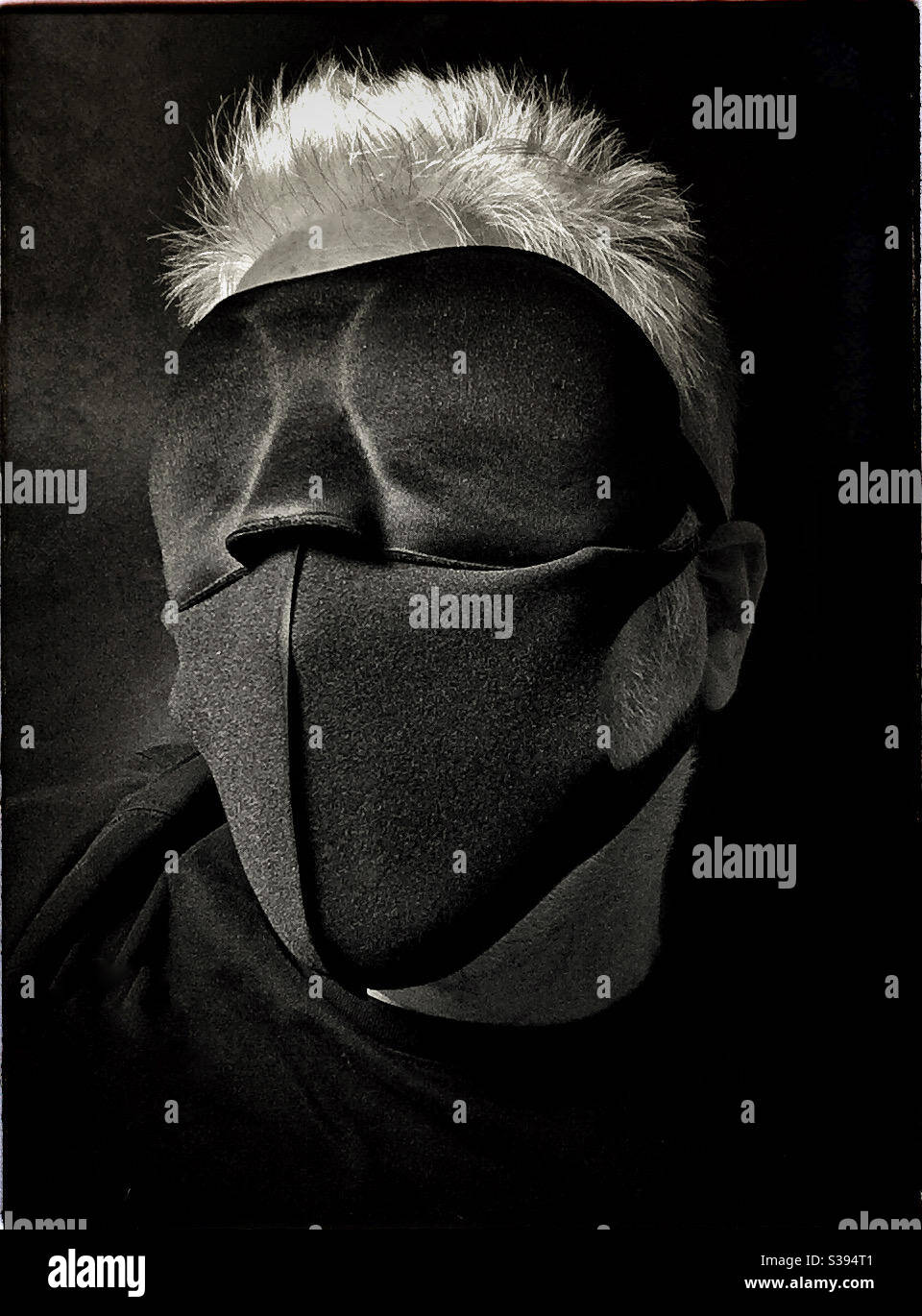 Masked up man - Smartphone Captured Stock Image