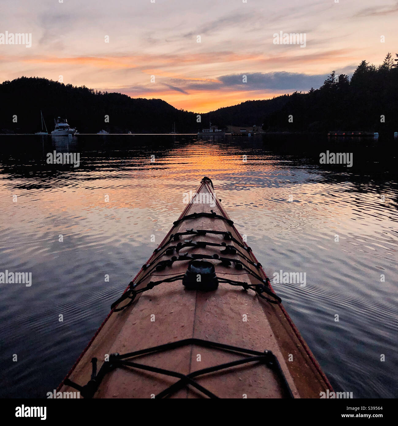 Sunset on the water - Smartphone Captured Stock Image