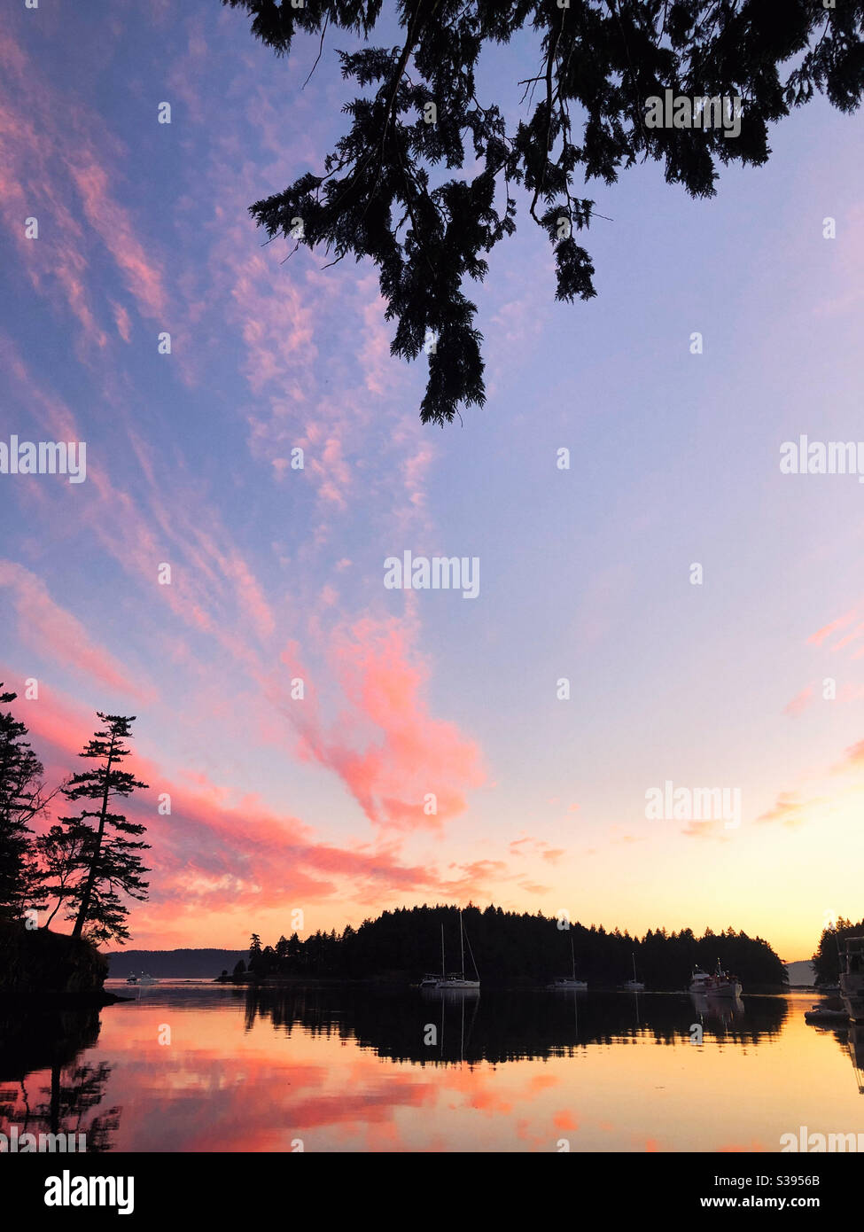 Glorious sunrise above the island - Smartphone Captured Stock Image