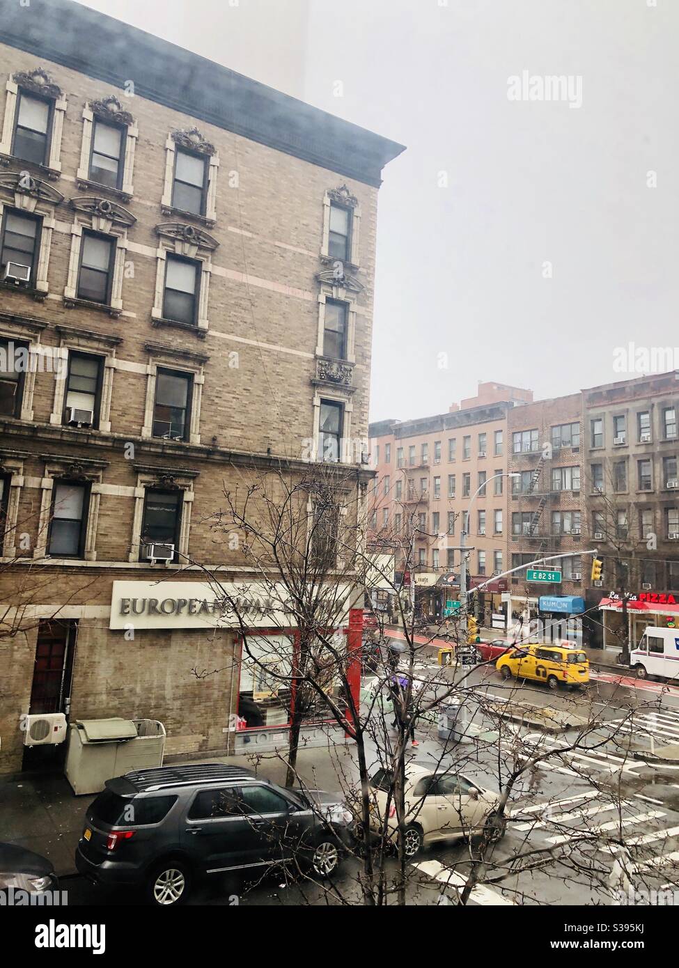 NYC street corner Stock Photo Alamy