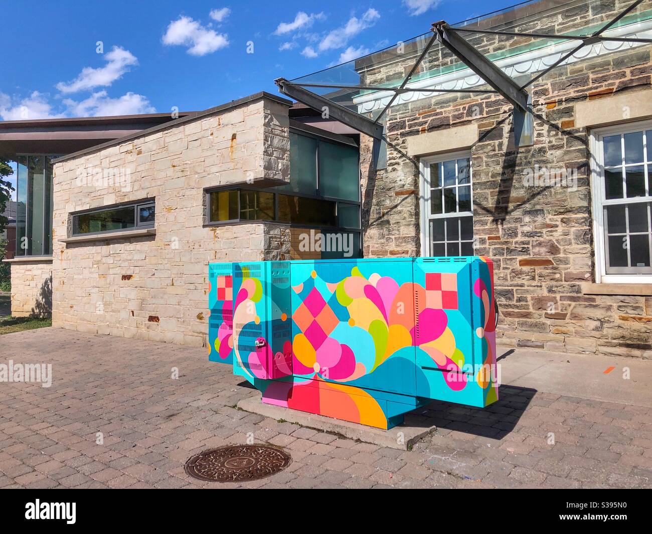 Runnymade Library A colourful utility box in front of Runnymede Public Library in Toronto ...