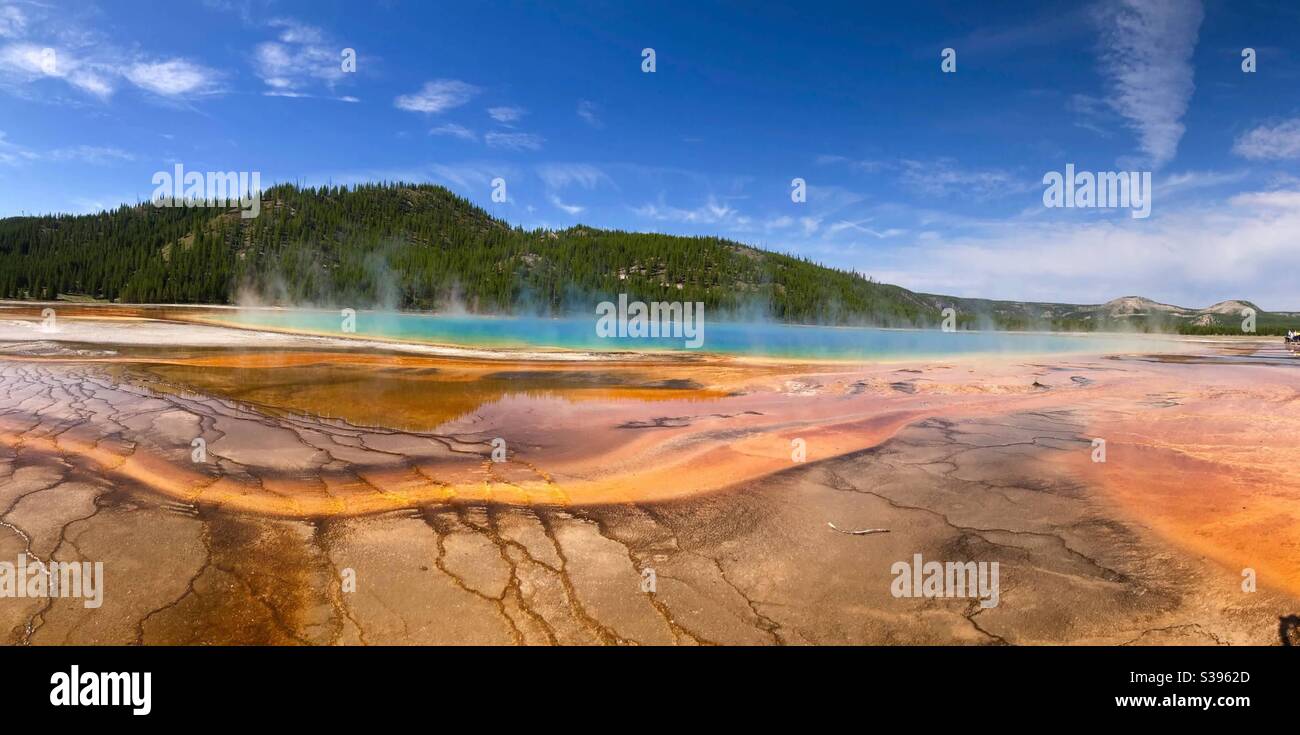 Grand Prismatic, Yellowstone National Park - Smartphone Captured Stock Image