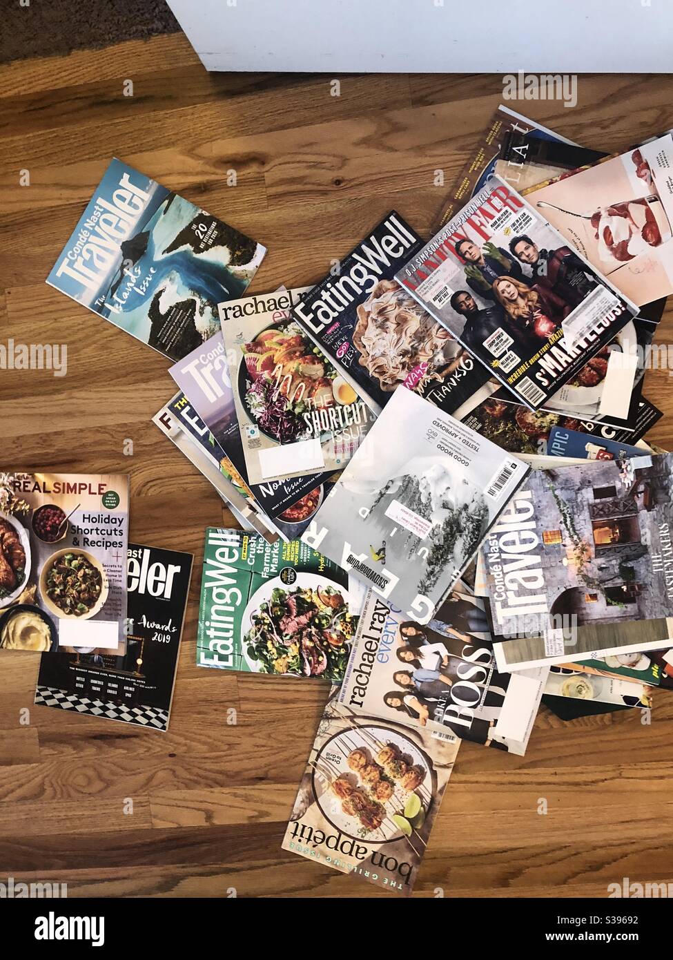 Pile of Old Magazines, Close-up View Stock Image - Image of communication,  brochure: 109564883