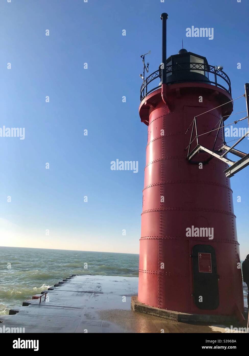 South Haven, Michigan pier - Smartphone Captured Stock Image