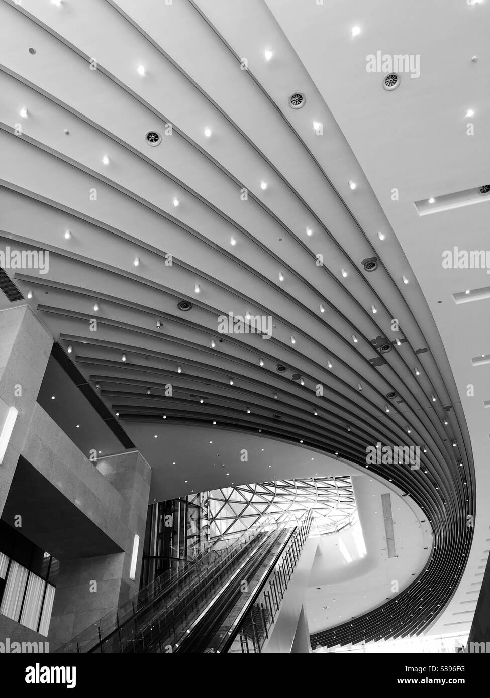 Ceiling in a mall Stock Photo