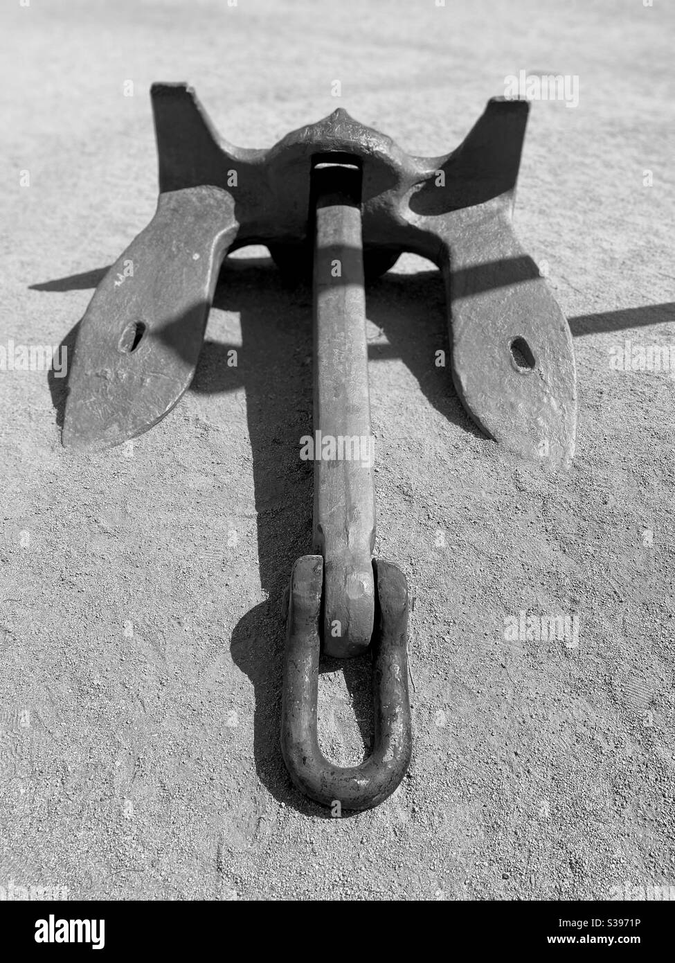 Anchor on land Stock Photo Alamy