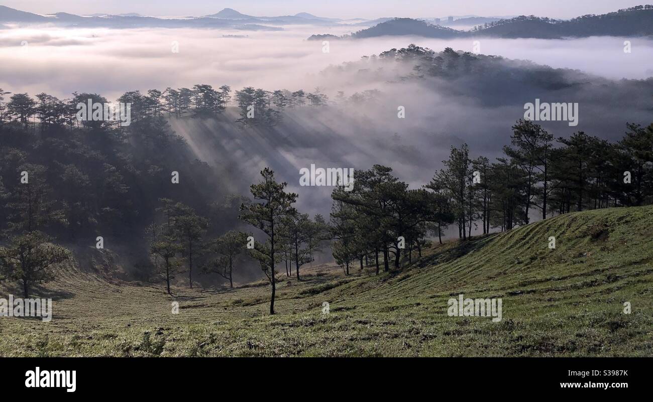 Một sớm trên phố núi - Smartphone Captured Stock Image