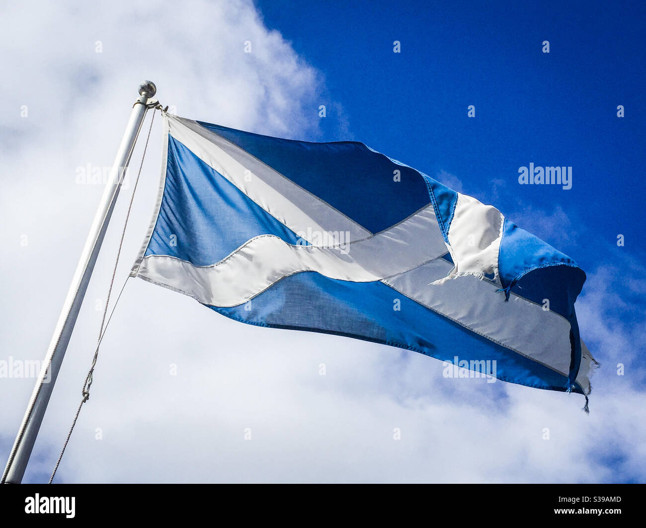 A Saltire - The Scottish national flag - Smartphone Captured Stock Image