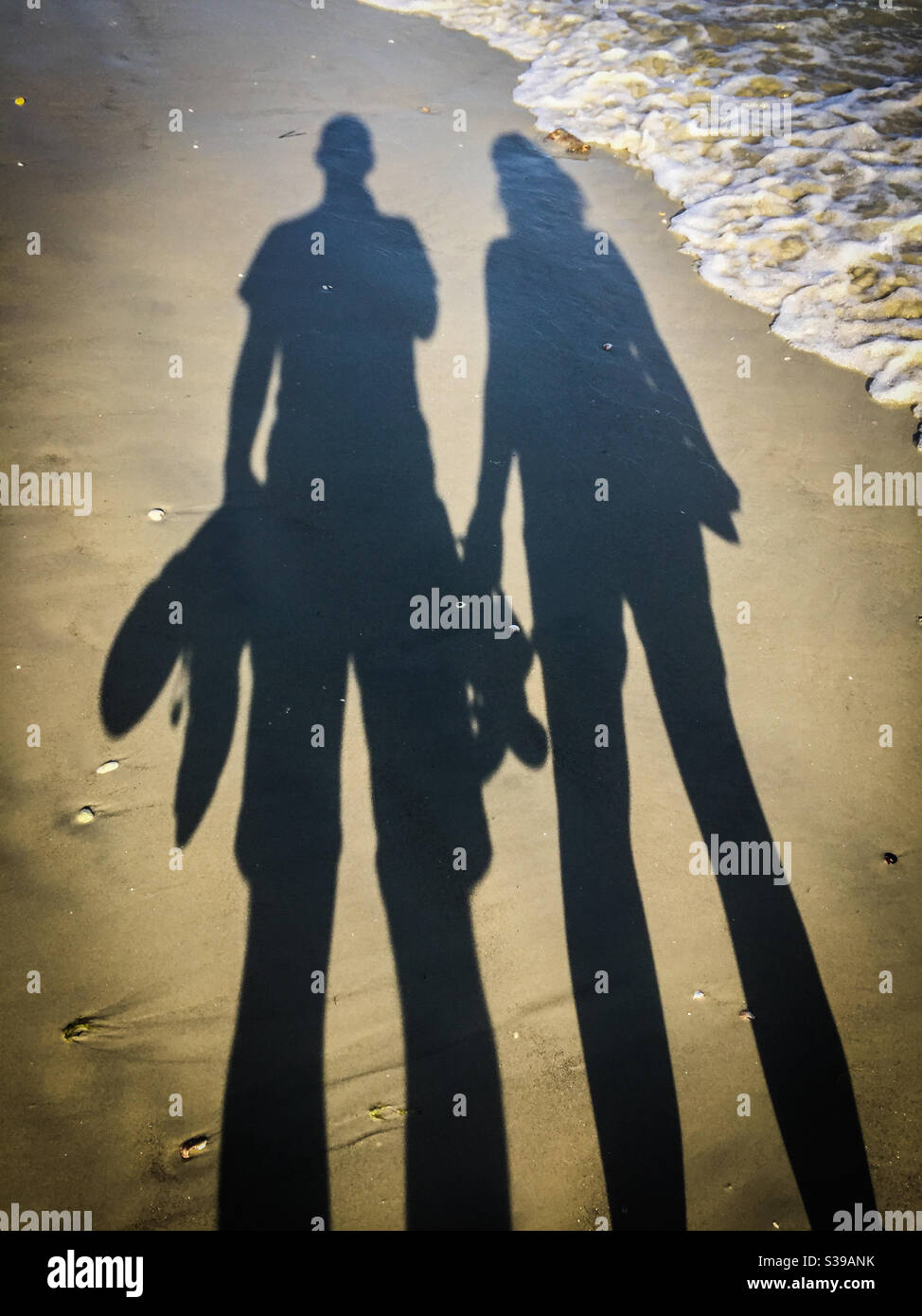 A silhouette of a couple - Smartphone Captured Stock Image