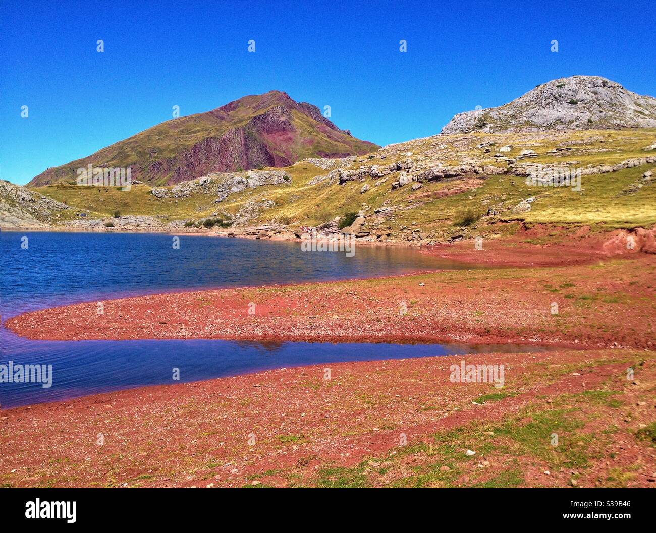 Estaens Lake, Pyrenees Atlantiques, France - Smartphone Captured Stock Image
